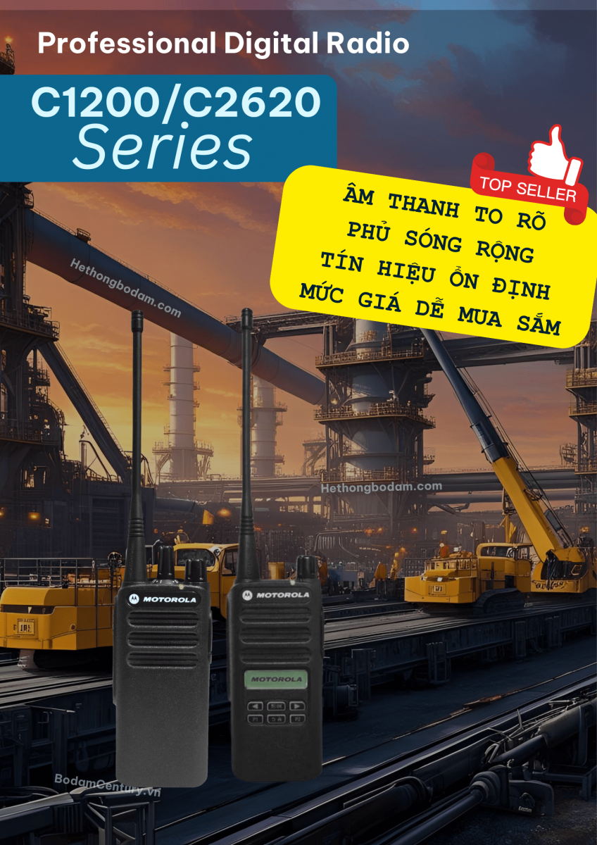 Motorola XIR C2620 là dòng bộ đàm kỹ thuật số DMR cân bằng giữa công nghệ và mức giá