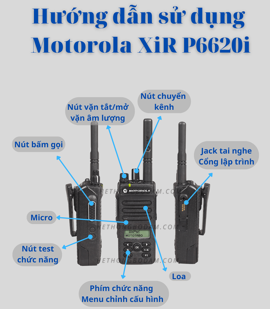 Hướng dẫn sử dụng bộ đàm Motorola P6620i