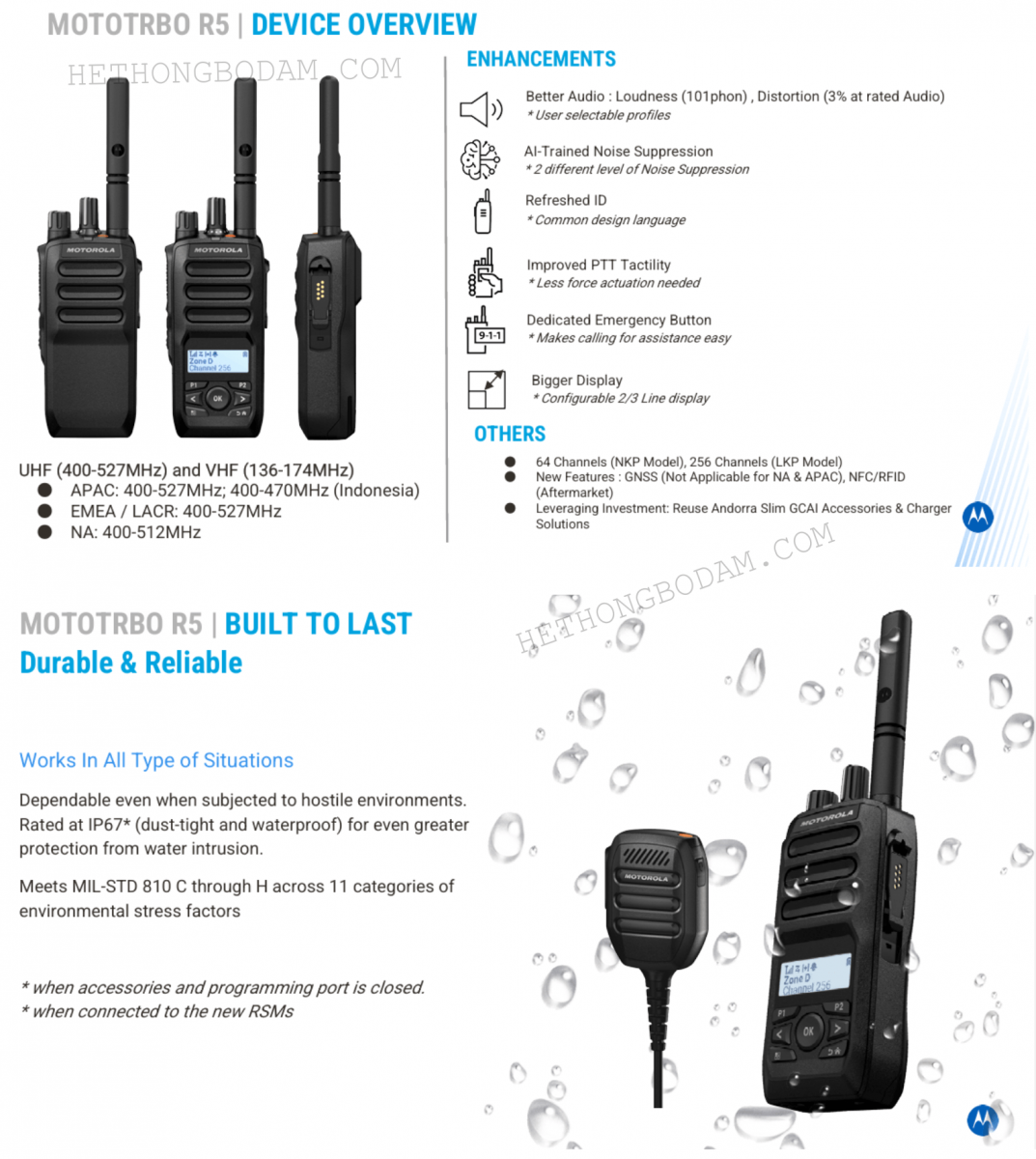 Tính năng cải tiến trên Motorola R5