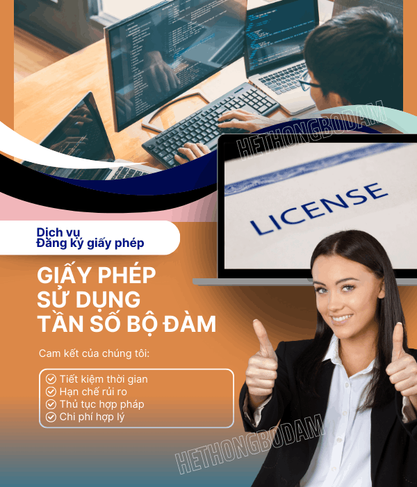 Giới thiệu dịch vụ đăng ký giấy phép sử dụng tần số máy bộ đàm tại Hệ Thống Bộ Đàm